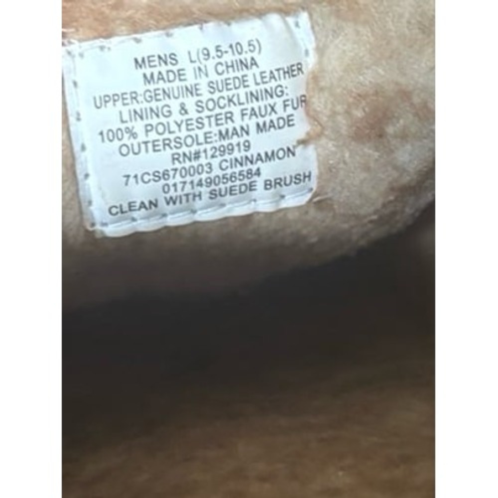 Men's sz 9.5 CHAPS‎ Tuscany Brow Suede Leather Slippers - Picture 5 of 6